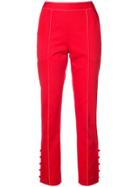 Rosie Assoulin Cropped High Waisted Trousers - Red