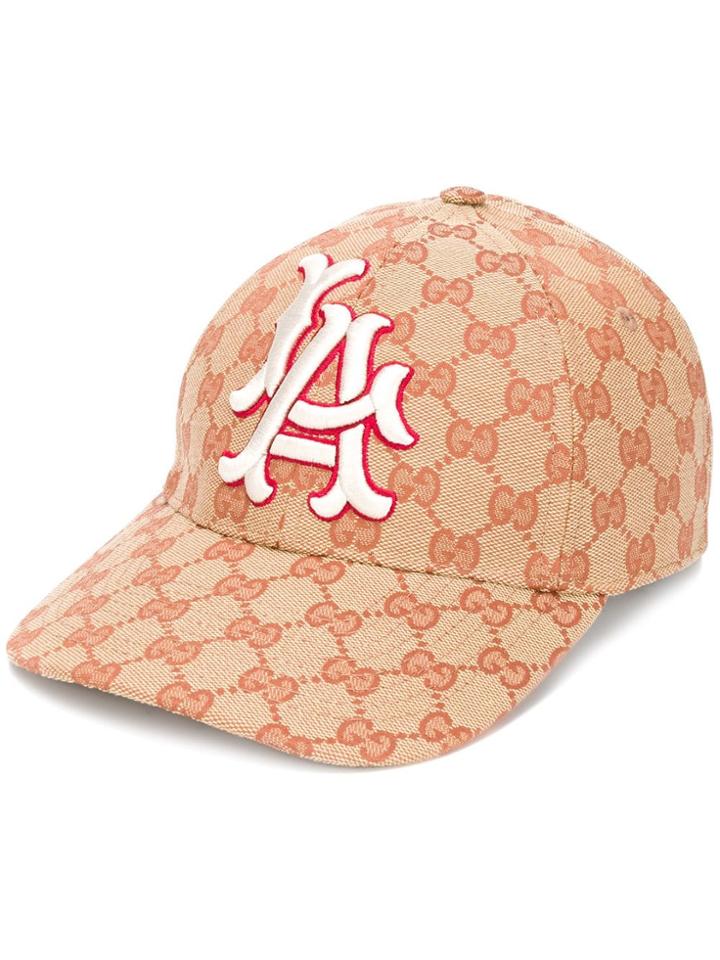 Gucci Jacquard Gg Logo Cap - Neutrals