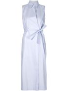 Rosetta Getty Sleeveless Wrap Shirt Dress
