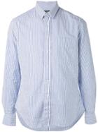 Gitman Pre-owned Striped Print Shirt - Blue