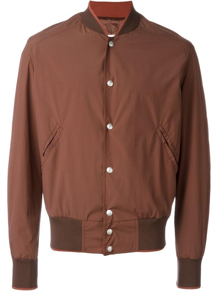 Maison Margiela Classic Bomber Jacket, Men's, Size: 44, Brown, Polyamide/viscose