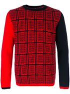 Mp Massimo Piombo Contrast Jumper - Red