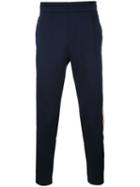 Moncler Striped Trim Track Pants, Men's, Size: Medium, Blue, Cotton/polyamide