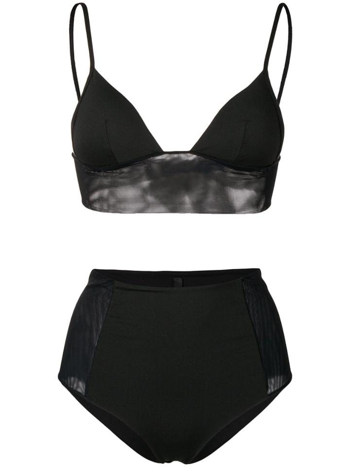 Fisico Long-line High-waisted Bikini - Black