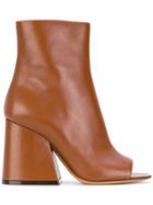 Maison Margiela Open Toe Ankle Boots - Brown