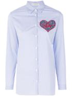 Etro - I Love Paisley Patch Shirt - Women - Viscose/cotton/polyamide/spandex/elastane - 48, Blue, Viscose/cotton/polyamide/spandex/elastane