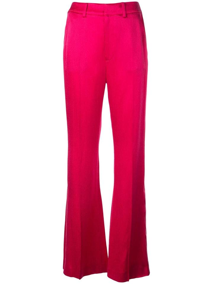 Adeam High-waisted Flared Trousers - Pink