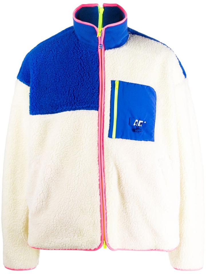 Ader Error Block Colour Zipped Jacket - White