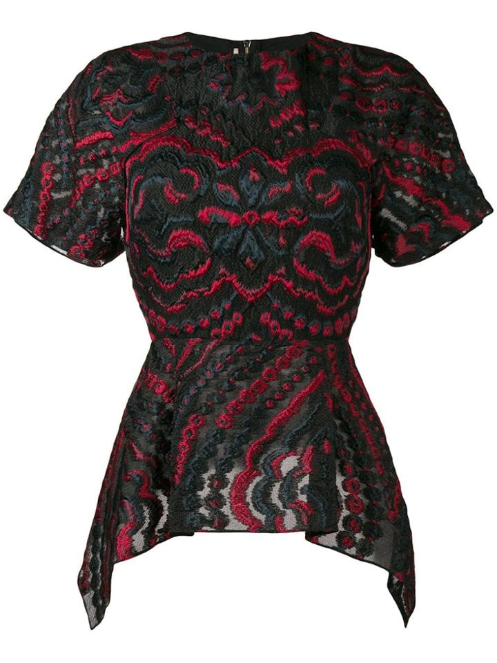 Roland Mouret Foster Peplum Top - Black