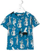 Dolce & Gabbana Kids - Jazz Musicians T-shirt - Kids - Cotton - 36 Mth, Blue