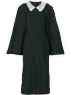 Comme Des Garçons Lace Collar Bishop Sleeve Shirt Dress - Black