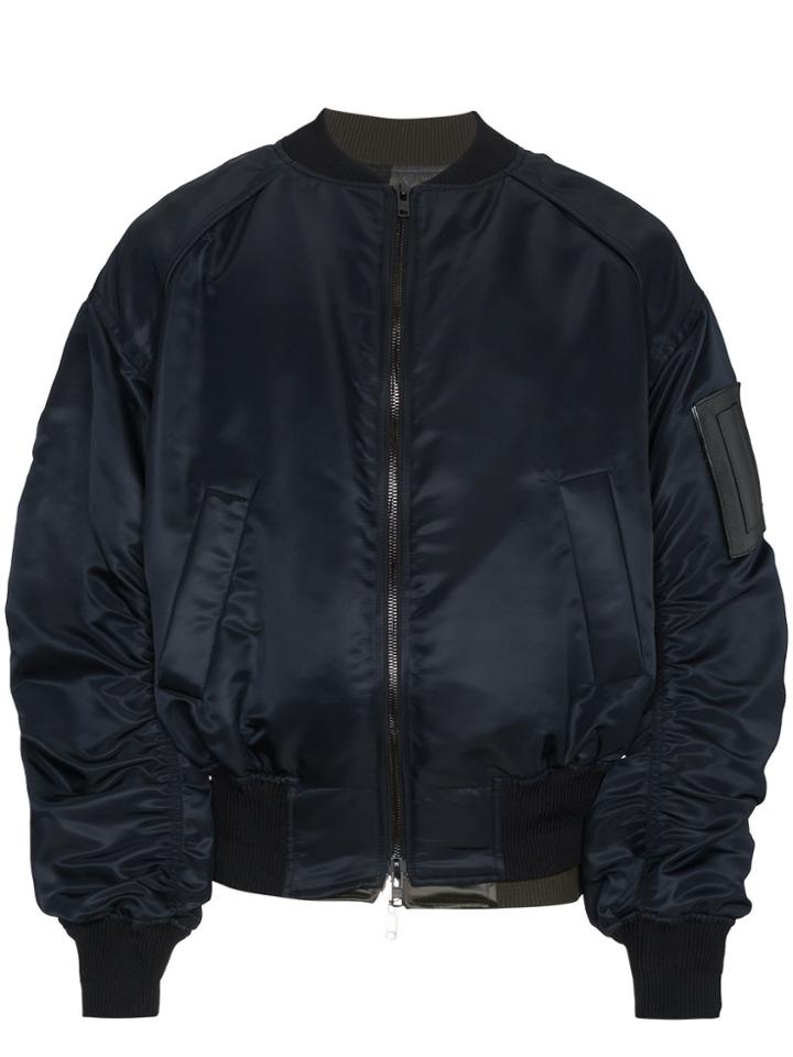 Juun.j Embroidered Layered Bomber Jacket - Black