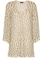 Missoni Mare Scale-effect Knitted Beach Dress - Metallic
