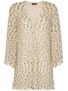 Missoni Mare Scale-effect Knitted Beach Dress - Metallic