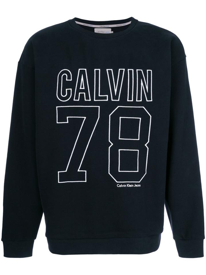 Calvin Klein Jeans Embroidered Logo Sweater - Black
