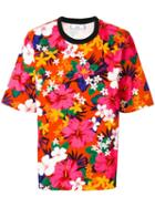 Ami Paris Oversized T-shirt Flowers Print - Multicolour