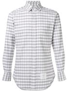 Thom Browne Gingham Straight-fit Oxford Shirt - Grey