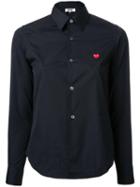 Comme Des Garçons Play Embroidered Logo Shirt, Women's, Size: Large, Black, Cotton