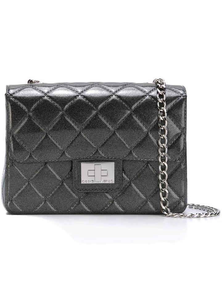 Designinverso Quilted Shoulder Bag, Women's, Grey