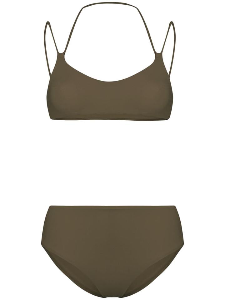 Acne Studios Back Strap Bikini - Green