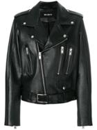 Misbhv Back Print Biker Jacket - Black