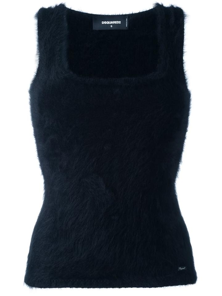 Dsquared2 Knitted Effect Vest, Women's, Size: Small, Black, Polyamide/spandex/elastane/angora