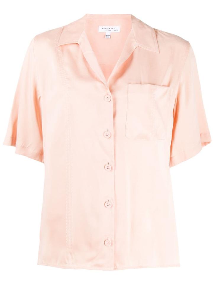 Equipment Short-sleeve Shift Blouse - Pink