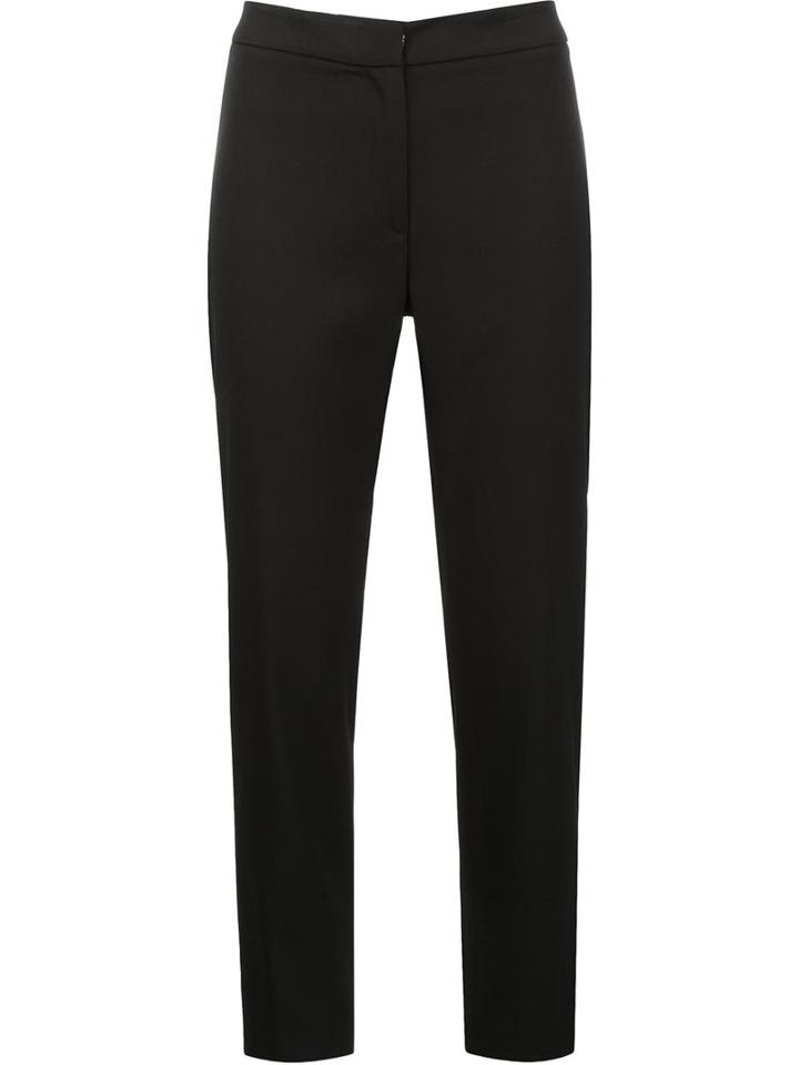 Carolina Herrera Skinny Cropped Trousers, Women's, Size: 8, Black, Cotton/spandex/elastane
