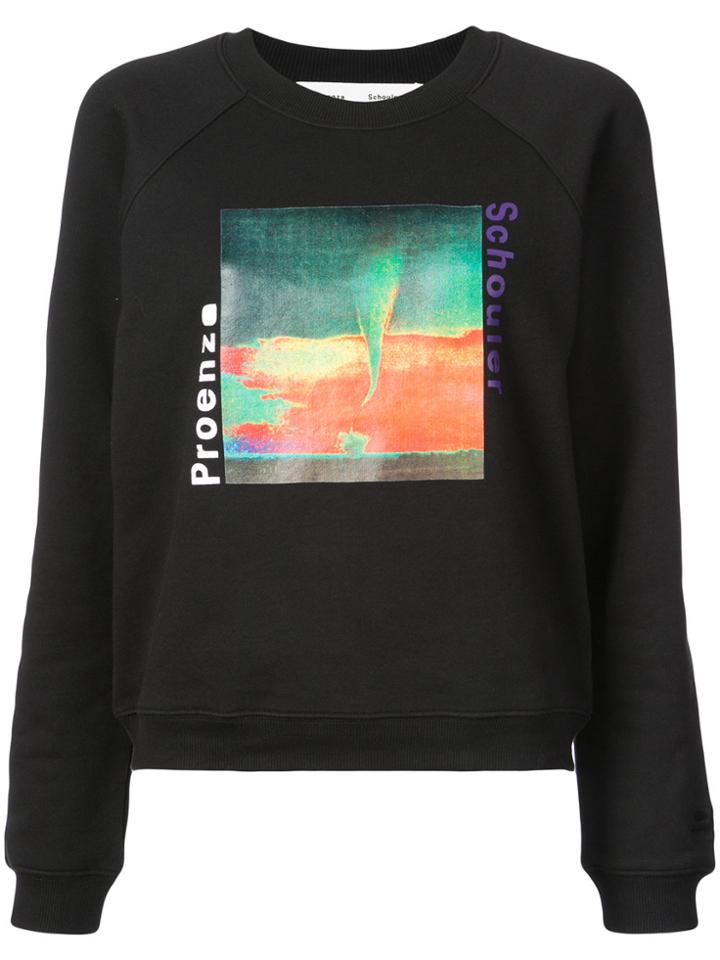 Proenza Schouler Pswl Graphic Sweatshirt - Black