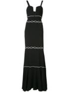 Nicole Miller - Embroidered Dress - Women - Spandex/elastane/rayon/viscose - 6, Black, Spandex/elastane/rayon/viscose
