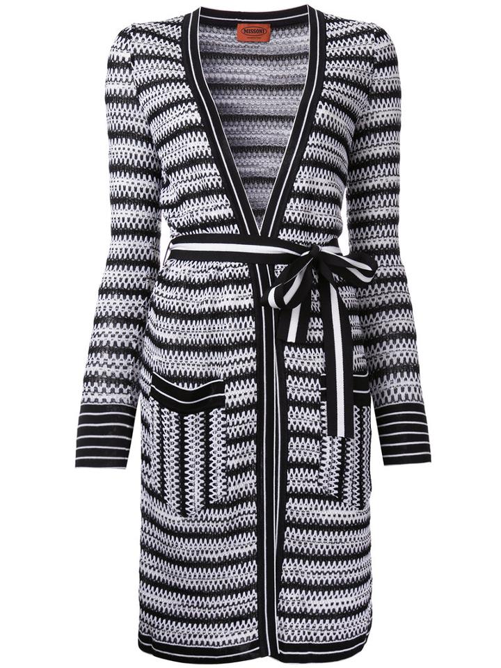 Missoni Open Midi Cardigan, Women's, Size: 38, Black, Cotton/nylon/viscose/wool
