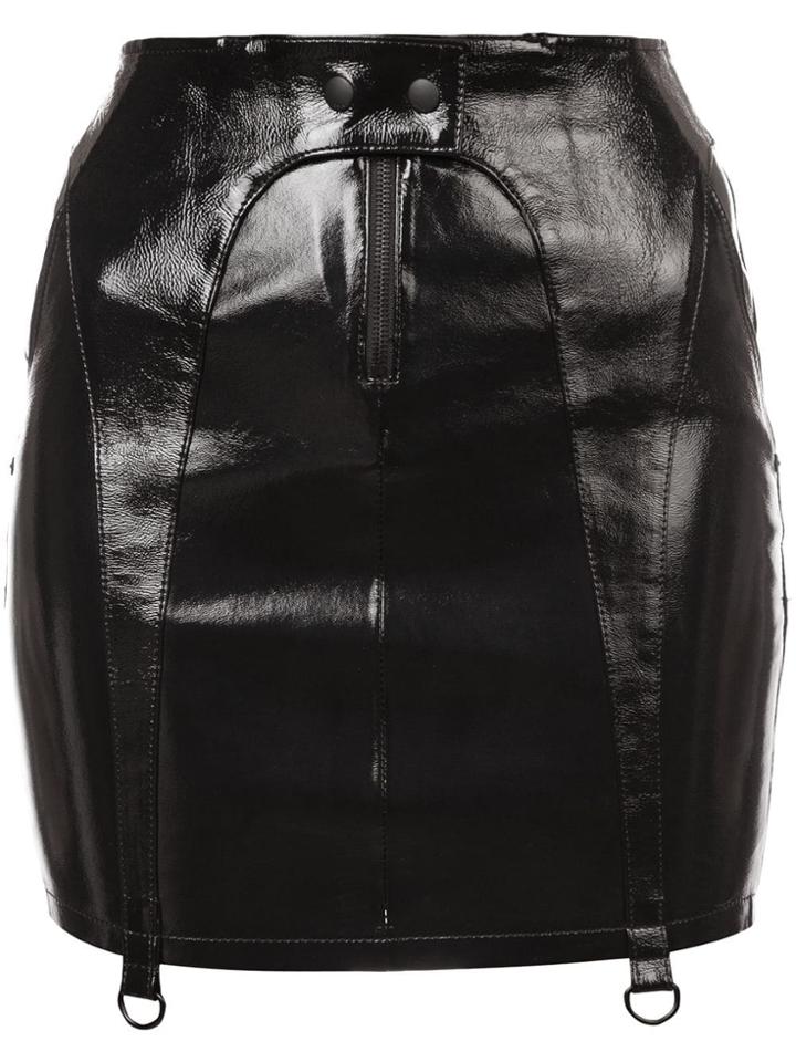 Rta Garter Style Miniskirt - Black