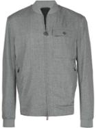 Z Zegna Zipped-up Bomber Jacket - Grey