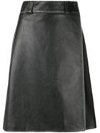 Prada Calf Leather Skirt - Black