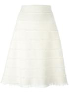 Burberry Prorsum Frayed Edge A-line Skirt