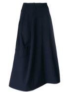 Comme Des Garçons Asymmetric Midi Skirt - Blue