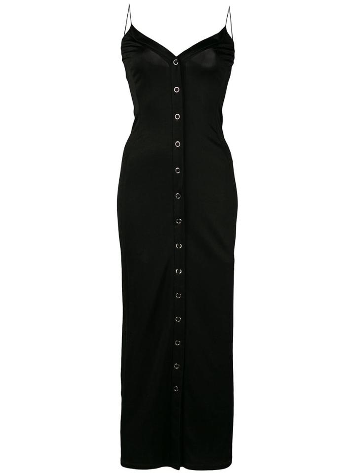 Fleur Du Mal Fitted Snap Dress - Black