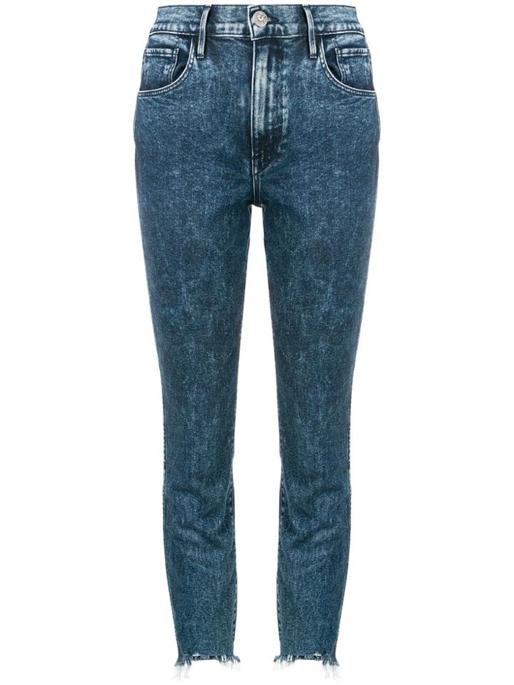 3x1 Frayed Skinny Jeans - Blue
