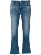 7 For All Mankind Cropped Jeans With Flare - Blue