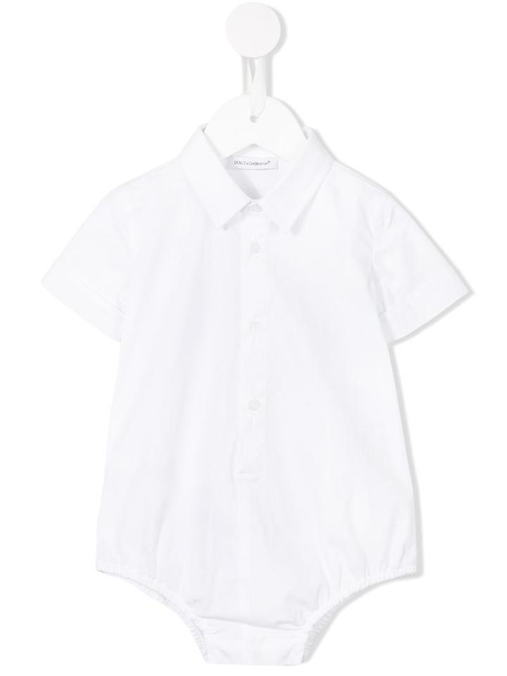 Dolce & Gabbana Kids - Shortsleeved Shirt Body - Kids - Cotton/spandex/elastane - 12-18 Mth, White