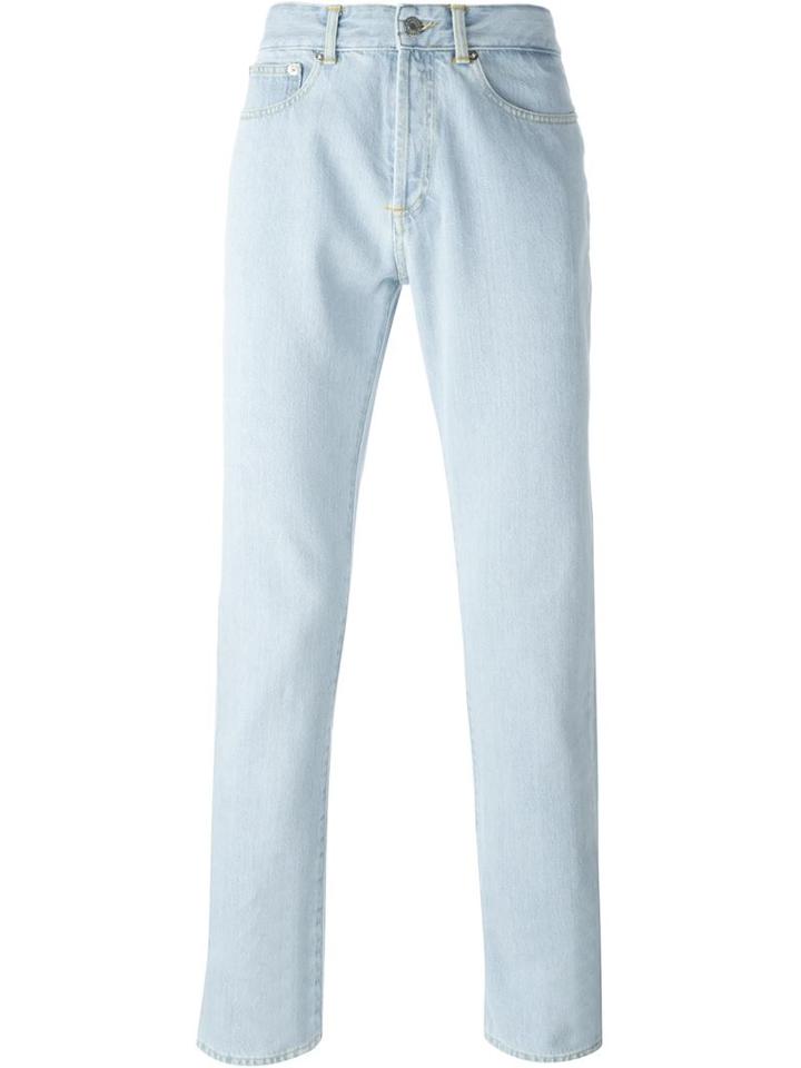 Givenchy Stonewashed Jeans, Men's, Size: 29, Blue, Cotton/leather
