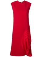Victoria Beckham Sleeveless Pleated Dress - Red