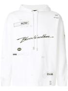 Blood Brother Yours Embroidered Hoodie - White