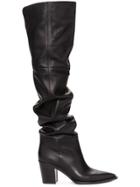 Gianvito Rossi Grossi 70 Lthr Otk Slch Bt - Black