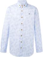 Vivienne Westwood Man Floral Print Shirt, Men's, Size: 46, Blue, Cotton