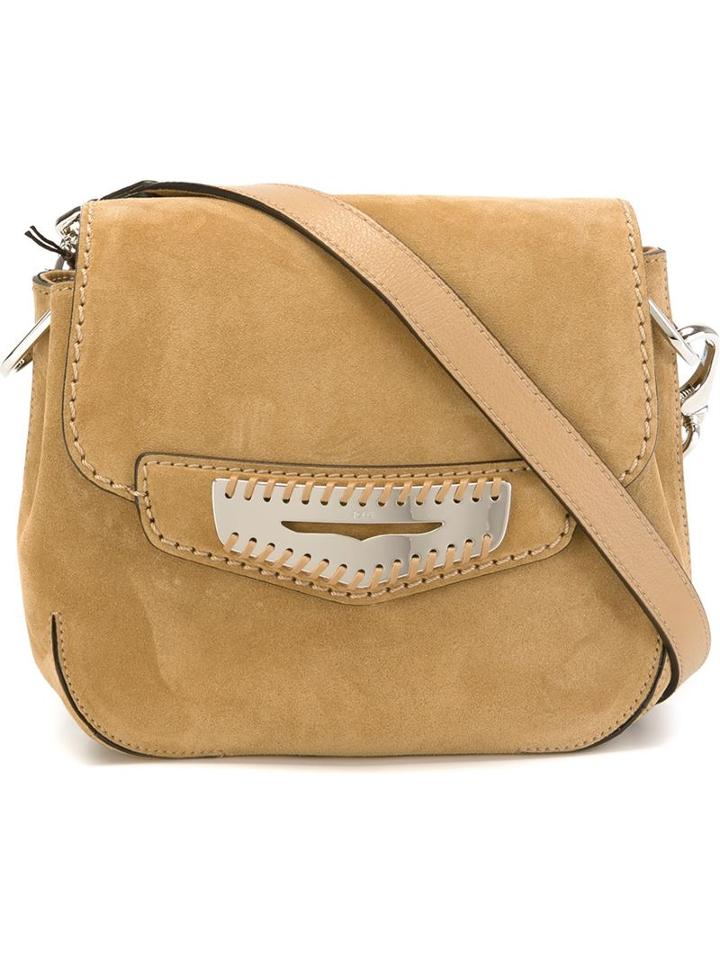 Tod S Mask Cross Body Bag, Women's, Nude/neutrals, Suede