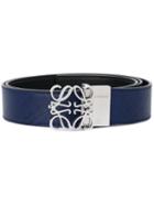 Loewe - Reversible Anagram Belt - Men - Calf Leather - 90, Blue, Calf Leather