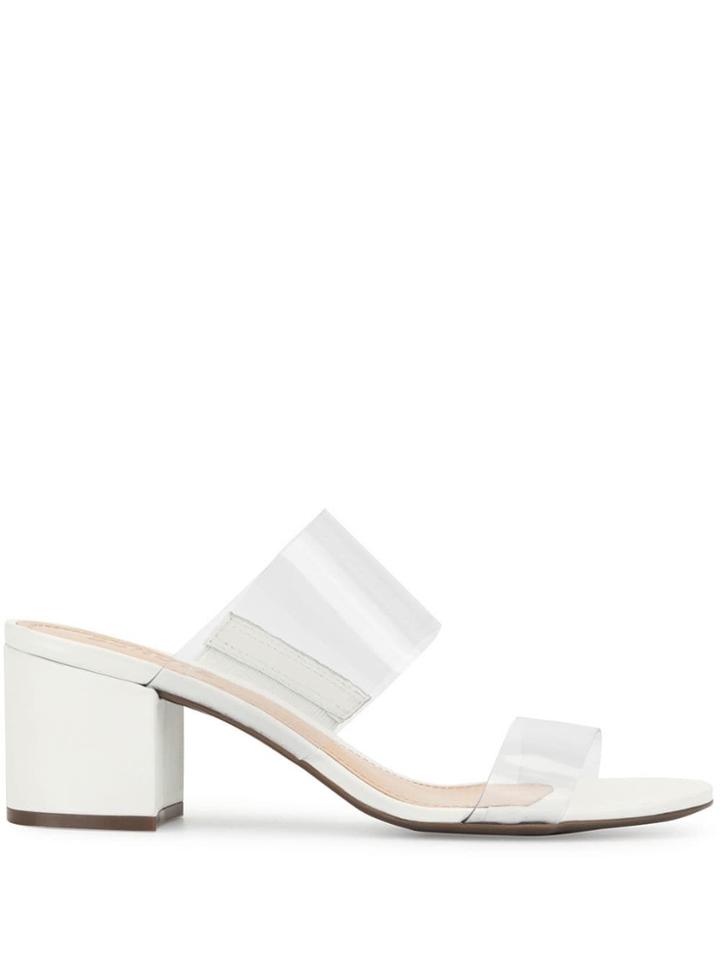 Schutz Clear Strap Sandals - White