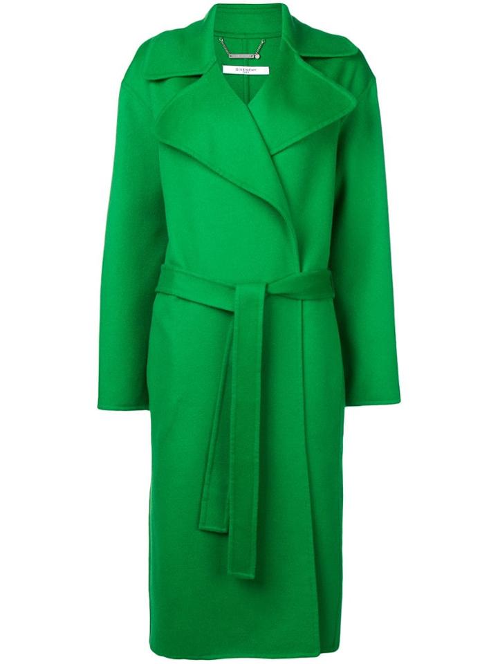 Givenchy Wrap Front Coat - Green
