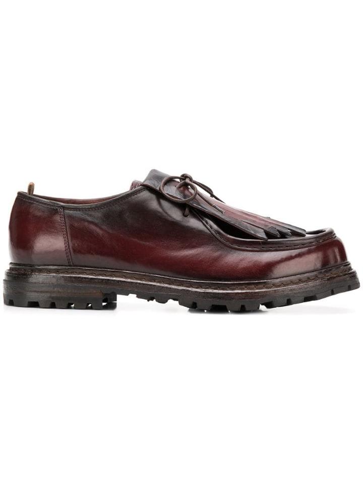 Officine Creative Fringed Derby Shoes - Red